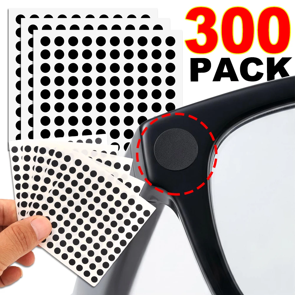 300-100pcs Self Adhesive Shading Dots LED Light Blocking Sticker Patch for Ray-Ban Meta Wayfarer /Oakley Light Blocking Sticker