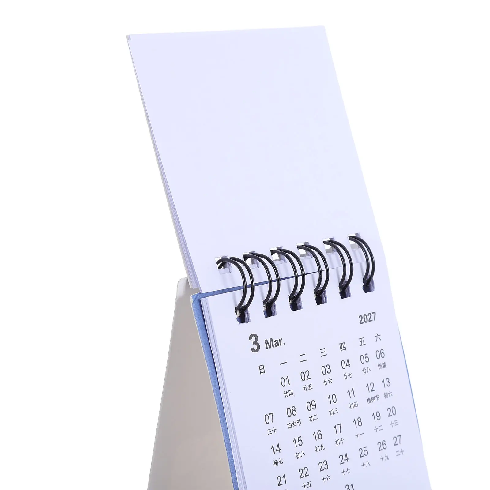 Small Panda Desk Calendar 2027 Mini Flip Standing Monthly Planner Metal Ring Binding Home Office School Desktop Decoration