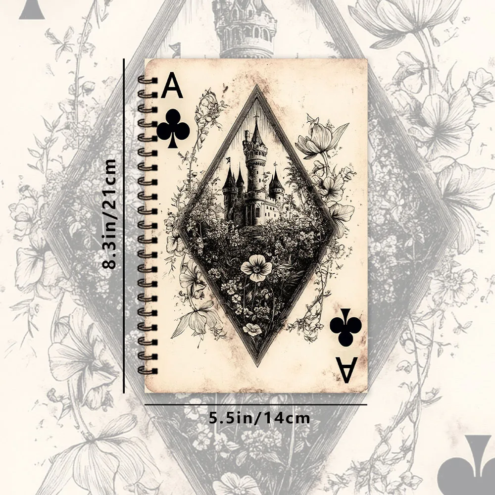 Poker Castle Notizbuch, Tagebuch, blanko linierte Seiten, ideales Geschenk zum Notieren, inspirierend für Männer und Frauen, perfekt für Studenten