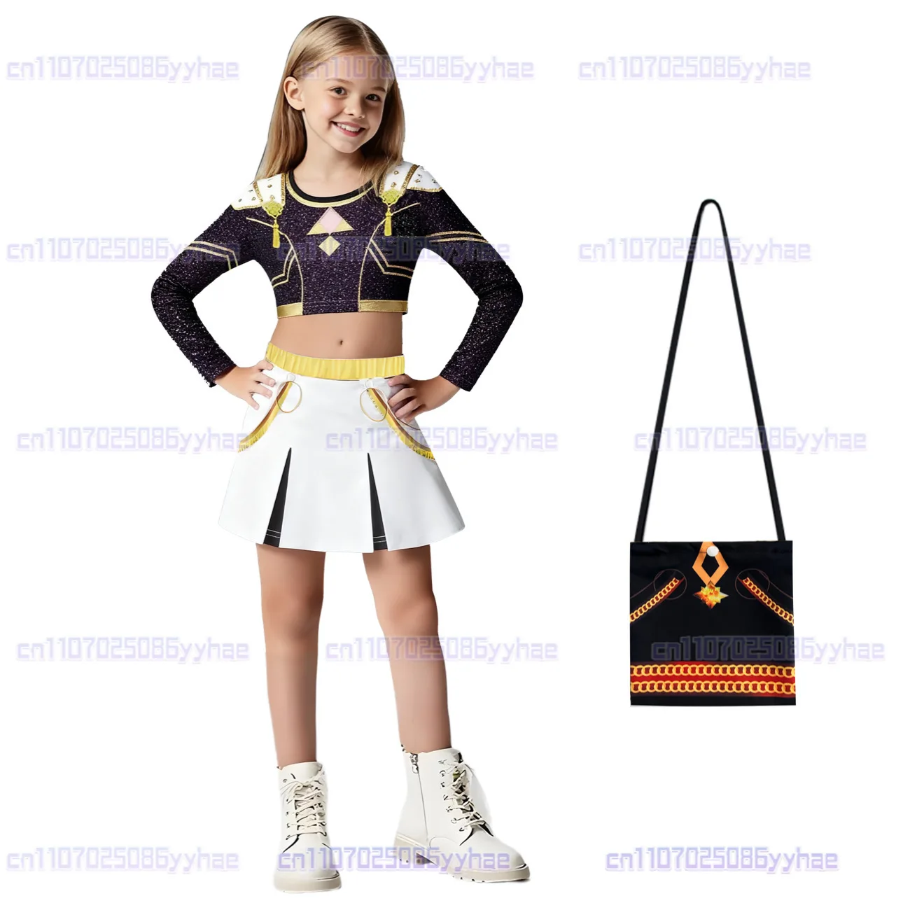 Disfraz de Kpop K Pop Demon Hunters Rumi Zoey Mira para niños y niñas, ropa de juego de rol con estampado 3D para escenario de Halloween