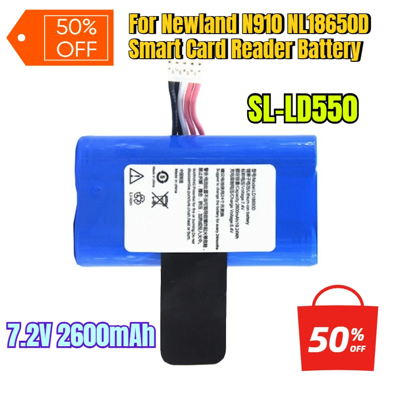 

7.2V 2600mAh for Newland N910 NL18650D Smart Card Reader Battery