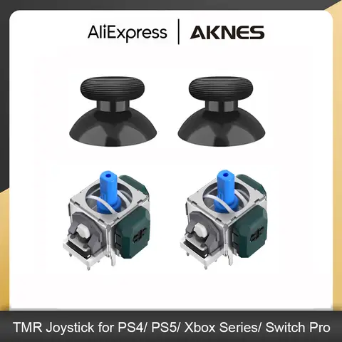 AKNES×HALLPI TMR Electromagnetic No Drift Joystick for PS4 Xbox Series Gamepad for Switch Pro PS5 Controller Repair Replacement