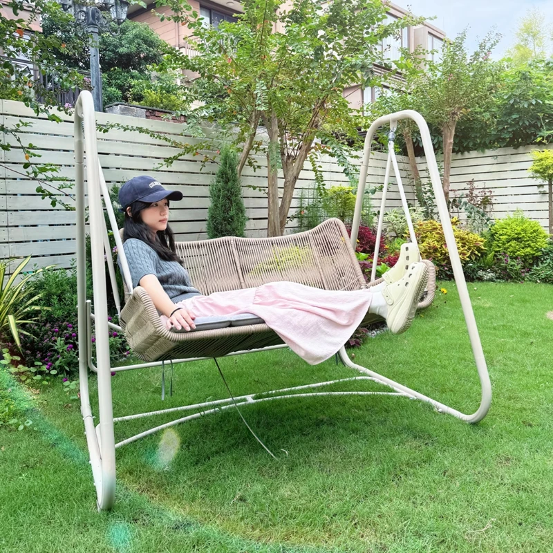 

Swing courtyard rattan waterproof hanging basket outdoor double simple swing balcony leisure rocking chair