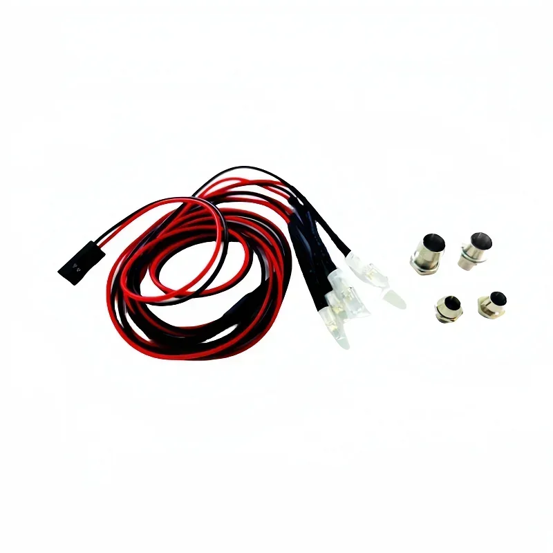 RC headlights 2/4/6/8 red white 3/5mm LED lights RC spotlight remote control front and tail lights