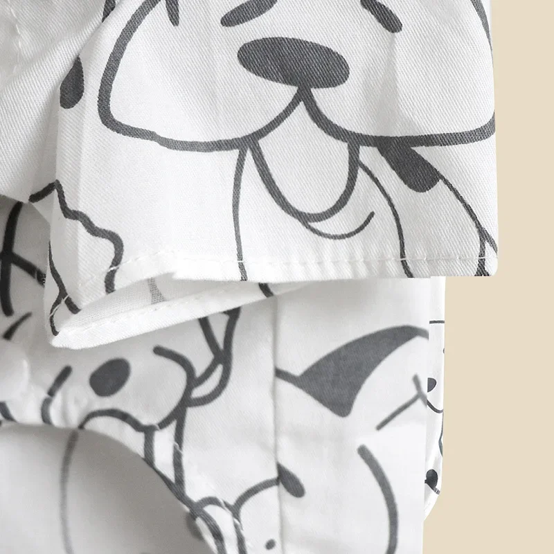 Dog Clothing Summer New Fashion Cute Black and White Print Cat Clothing Small Dog Pet Supplies