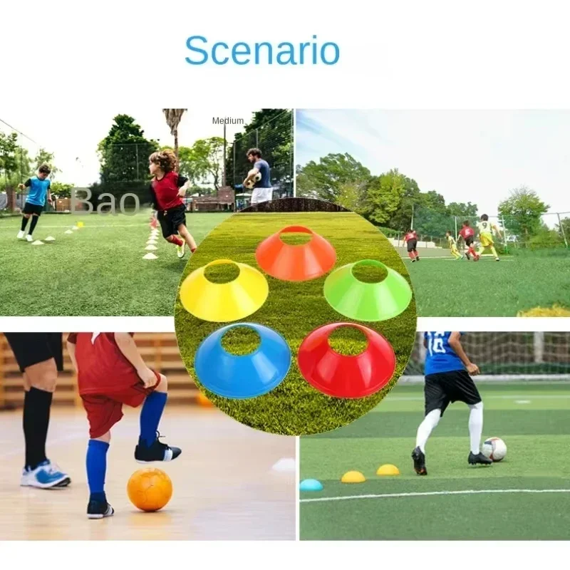 10 Pçs/set Equipamento de Treinamento de Futebol Marcador Discos Marcadores de Obstáculos Roadblocks Cone Discos Marcadores de Pé Equipamento de Treinamento de Futebol