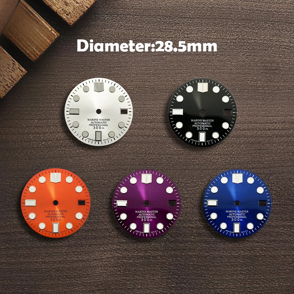 

Циферблат Sunray 28,5 мм, циферблат SUB/SKX007, подходит для часов NH35/NH36, подходит для часов 3/3, 8 часов, зеленые светящиеся аксессуары для часов, логотип S