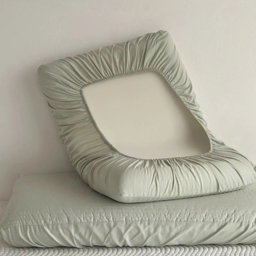 

Хлопковая наволочка на резинке, стеганая наволочка в полоску с узором, наволочка для общежития, приятная для кожи однотонная латексная подушка, наволочка