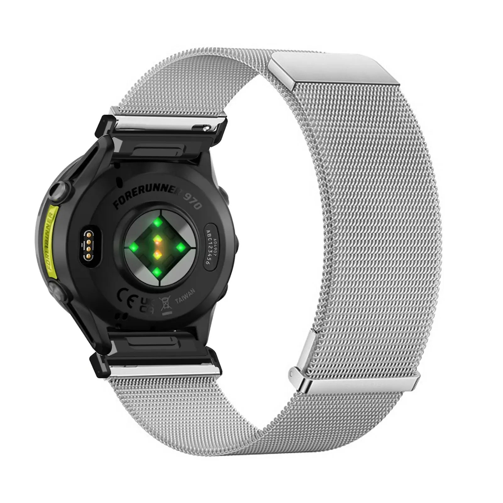 Metallbänder für Garmin Forerunner 970 Quickfit 22 mm Band, doppelschichtiges Magnetarmband