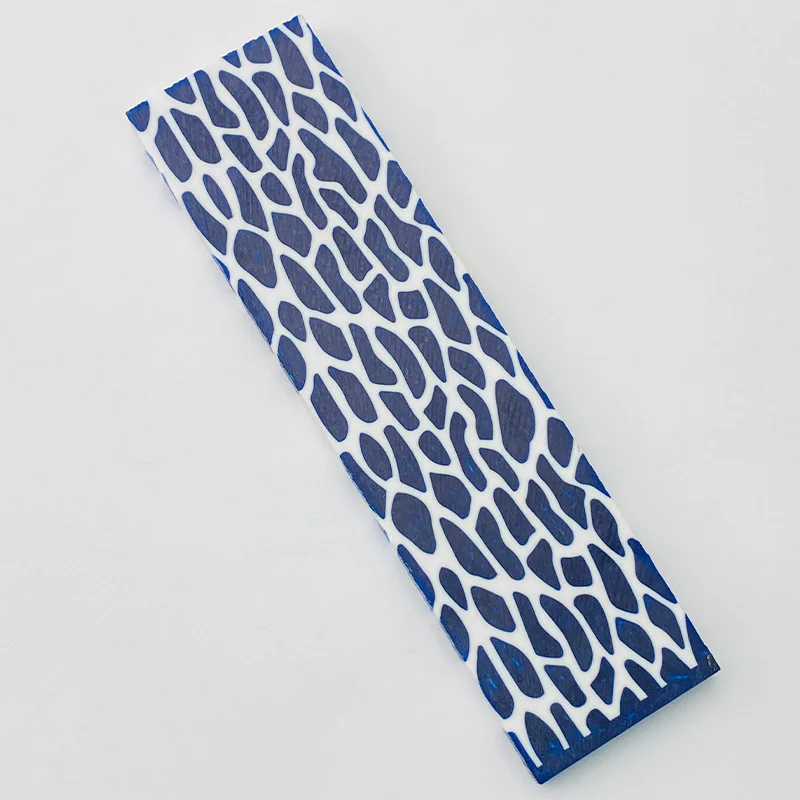 Balance à manche en résine avec motif de girafe coloré – Pour la fabrication de manche de couteau de bricolage/fait maison, matériel artisanal (130x40x8mm)