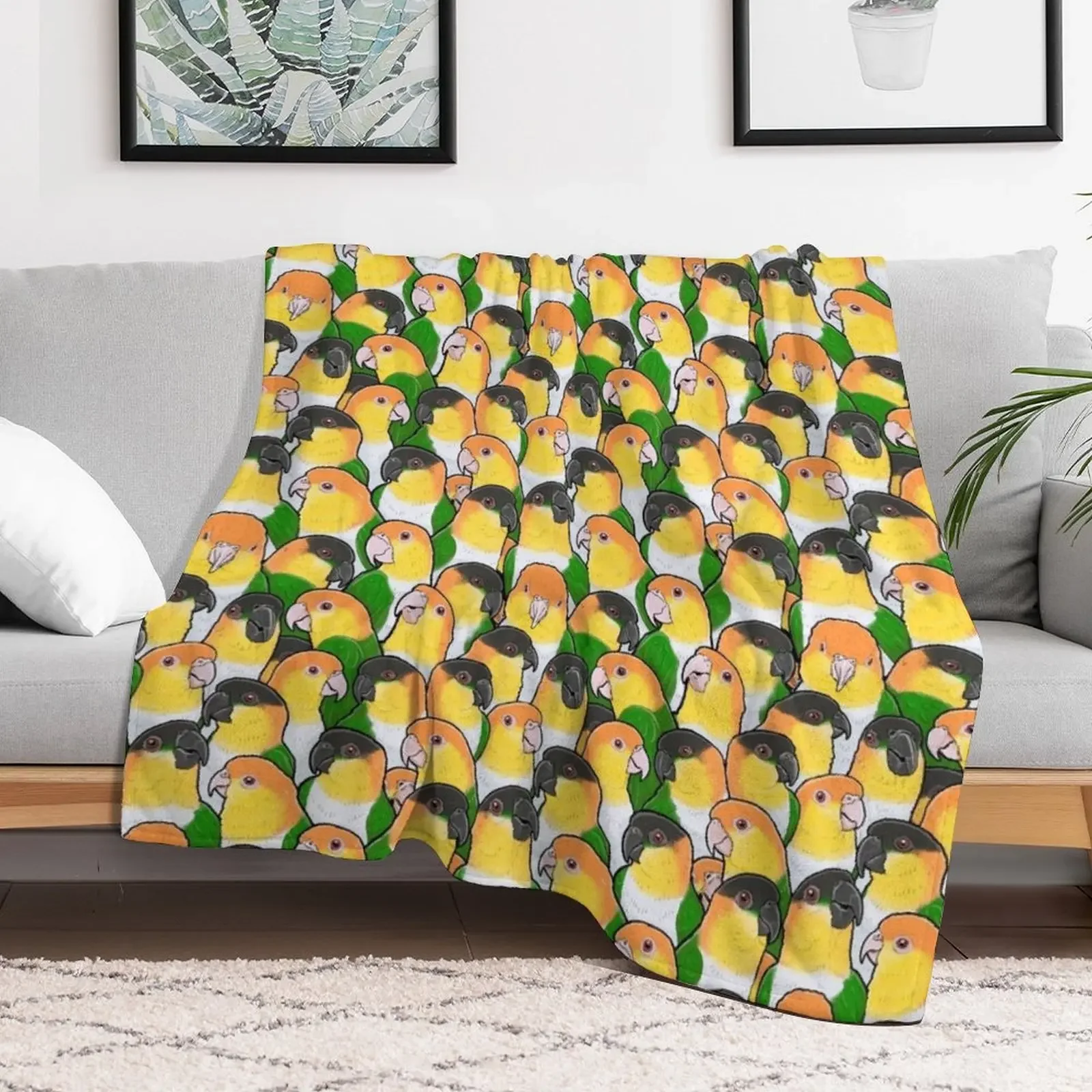 New Caique Parrots Throw Blanket For Decorative Sofa Extra Large Throw Thins Furrys Blankets