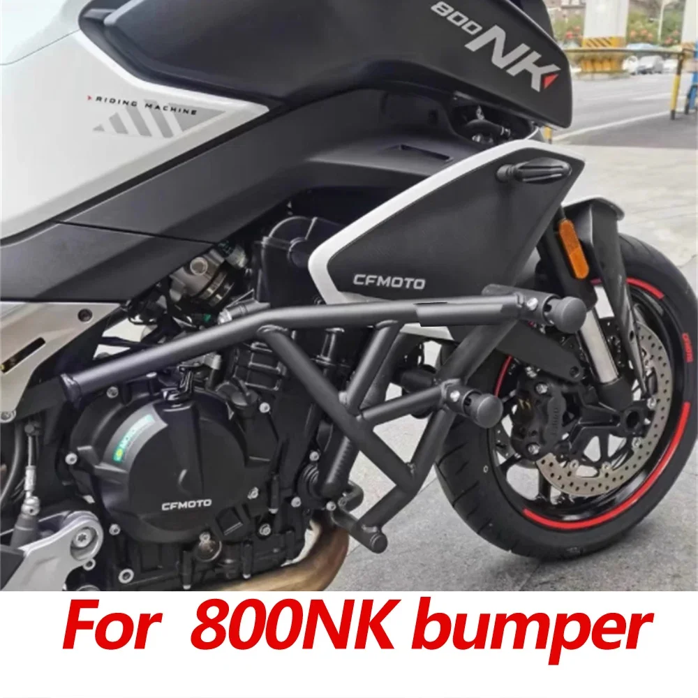 For CFMOTO 800NK NK800 carbon steel competitive bar aluminum alloy anti fall head spring bumper modification