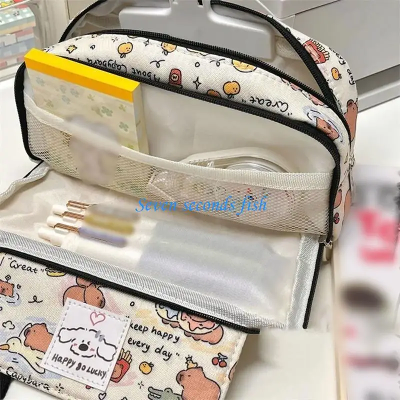 L74B Multipurpose Pencil Case Large Capacity Pen Pouches Extending Pen Pencil Bag
