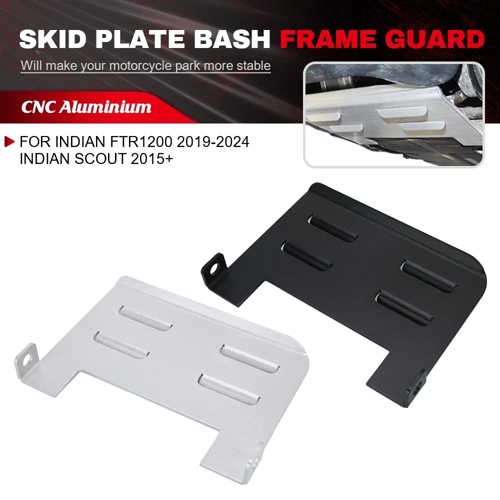 Motorcycle Skid Plate Bash Frame Guard Engine Protection Cover For Indian FTR1200 2019-2024 Indian Scout 2015+ Victory Octane