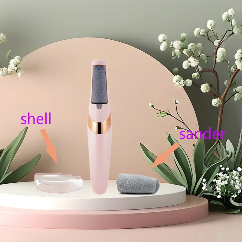 

[Нежный инструмент для изменения пятки] Портативный шлифовальный инструмент для кожи, мощное удаление толстого кокона и растрескивания, нежная полировка без зажима, долговечность и долговечность, подходит для сухих и потрескавшихся пяток, и ремонта кутику