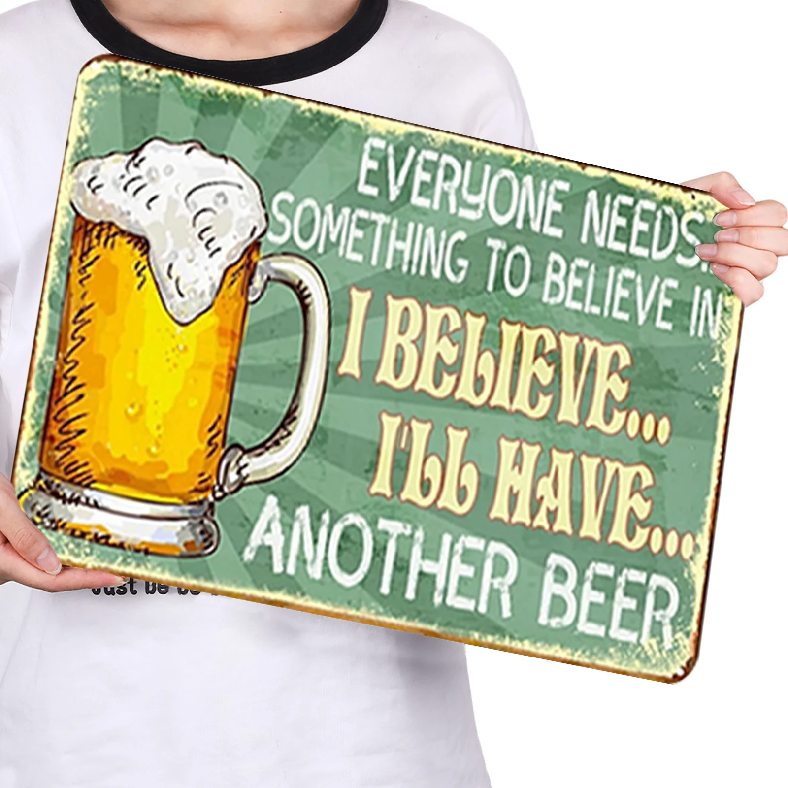 Another Beer Vintage Metal Decorative Art Plaque Poster for Bar Club Restaurant Cafe Metal Sign Plaque 30x40cm