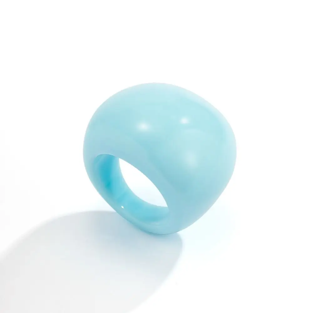 Classic Candy Color Acrylic Ring Exaggerated Geometric Ring Hand Jewelry Wholesale Women's Accessories image 4