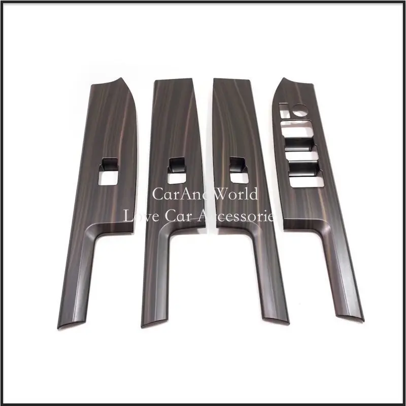 

Peach Wood For Toyota BZ4X 2022-2025 Door Window Lift Switch Cover Water Cup Holder Frame Trims Interior Molding Car Accessories