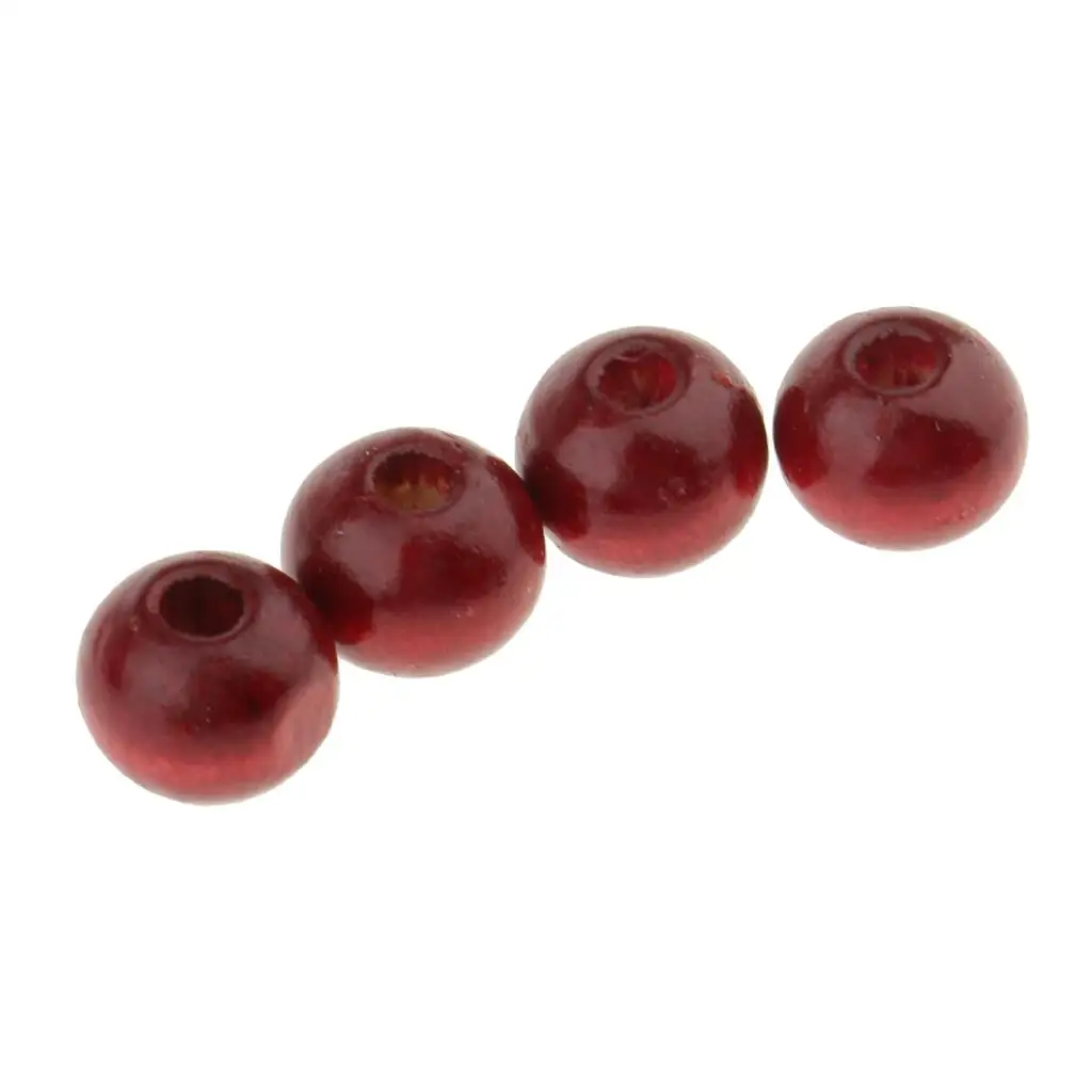 50pcs 8mm Round Wood Spacer Bead Natural Wooden Beads Ball Jewellery