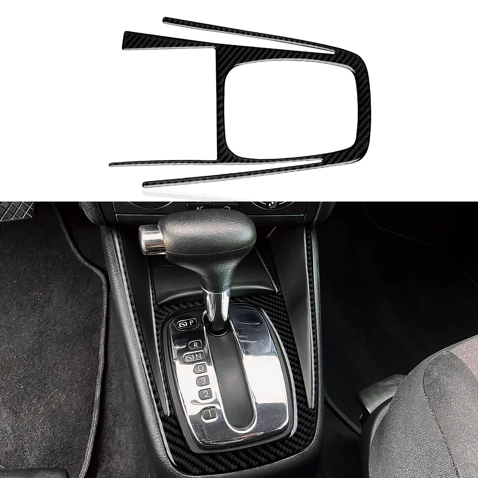 For VW Jetta A4 Bora Golf IV MK4 R32 GTI Variant (1997-2005), Car Center Console Gear Shift Panel, Carbon Fiber Interior Sticker