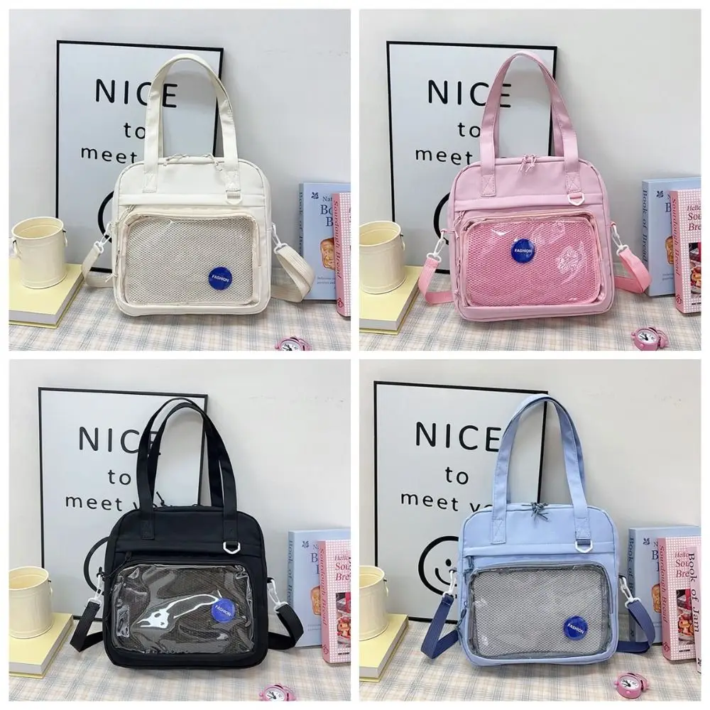 دمية عرض حقيبة كتف يابانية شفافة لون نقي JK لطيف حقيبة كروسبودي حقيبة يد محمولة طالب حقيبة مدرسية فتاة/صبي #3