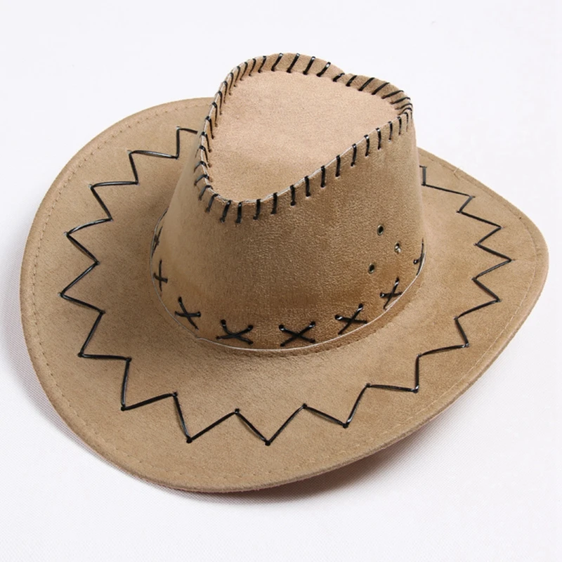 Fashion Simple Adult Cowboy Hat Western Cowgirl Hats Halloween Birthday Costumes Accessories Holiday Decorations