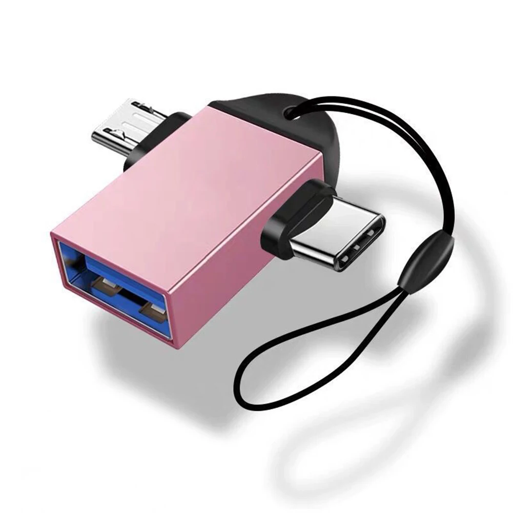 알루미늄 합금 USB 3.0-C타입 마이크로 USB 수 커넥터, 2 인 1 OTG 어댑터, C타입 전원 어댑터 커넥터