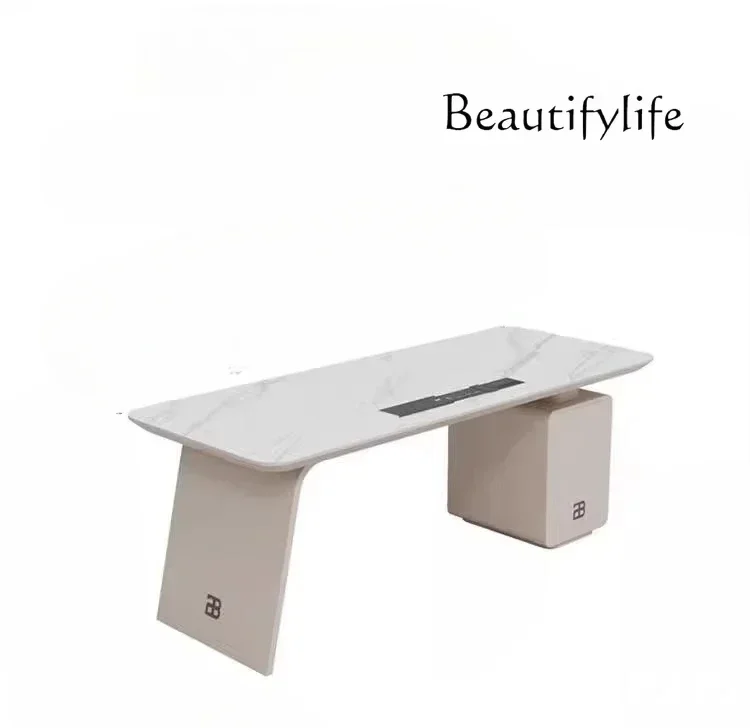 

Роскошный компьютерный стол T Light: современный домашний офисный стол, простой высококачественный стол руководителя с каменной столешницей