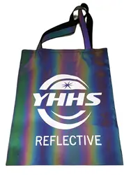 Rainbow Reflective Handbag Black YHHS Reflective Magic Gradient Color Bags Customer Company Logo