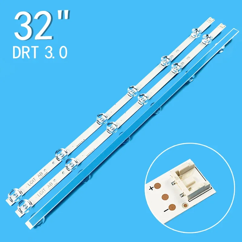 New 3PCS/lot 6LEDs 6V 590mm For 32