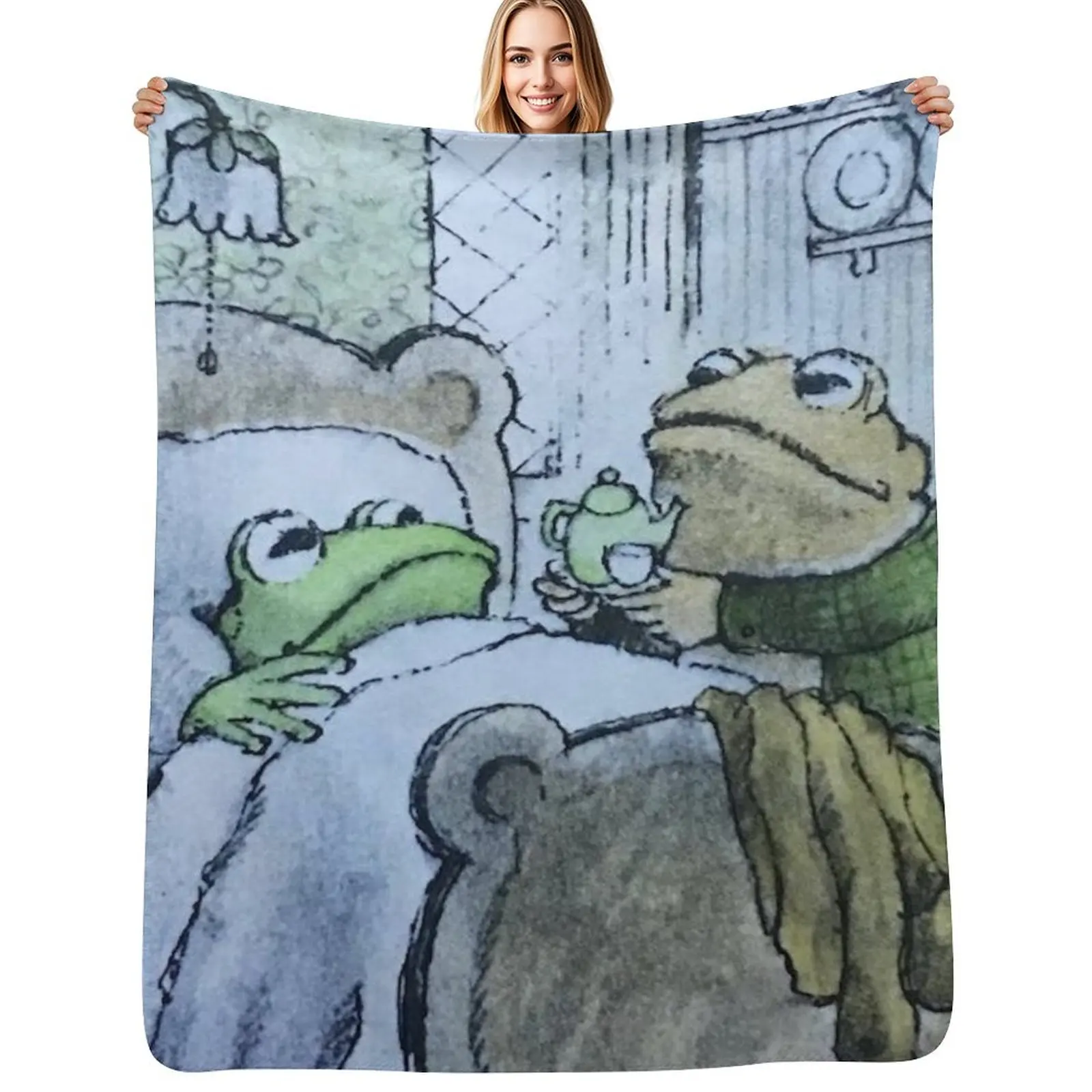 

Frog and Toad Throw Blanket Warm Comfortable Blanket for Office Napping