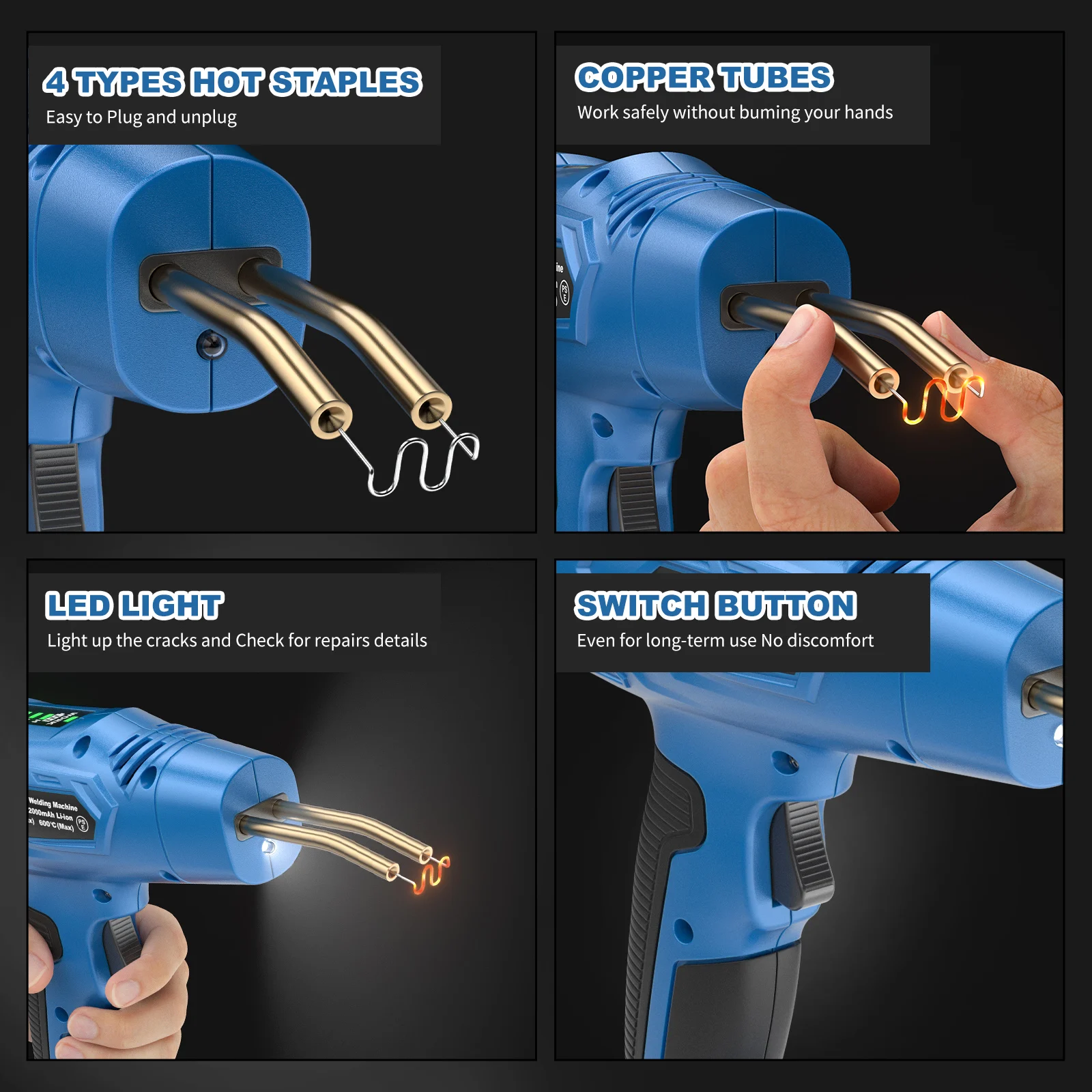 Cordless Plastic Welding Machine For Makita BL1830 18V Battery Plastic Welding Kit Soldering Iron For Car Bumper Crack Tool