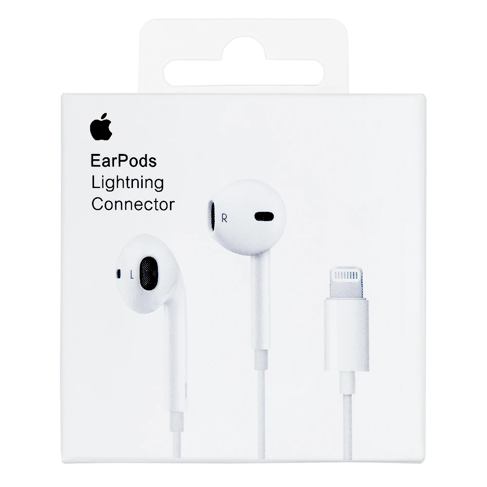 سماعات Apple EarPods مع USB-C Lightning أو 3.5 ملم توصيل سلكي لسماعات الأذن المدمجة عن بعد للتحكم في حجم مكالمات الهاتفية الموسيقية