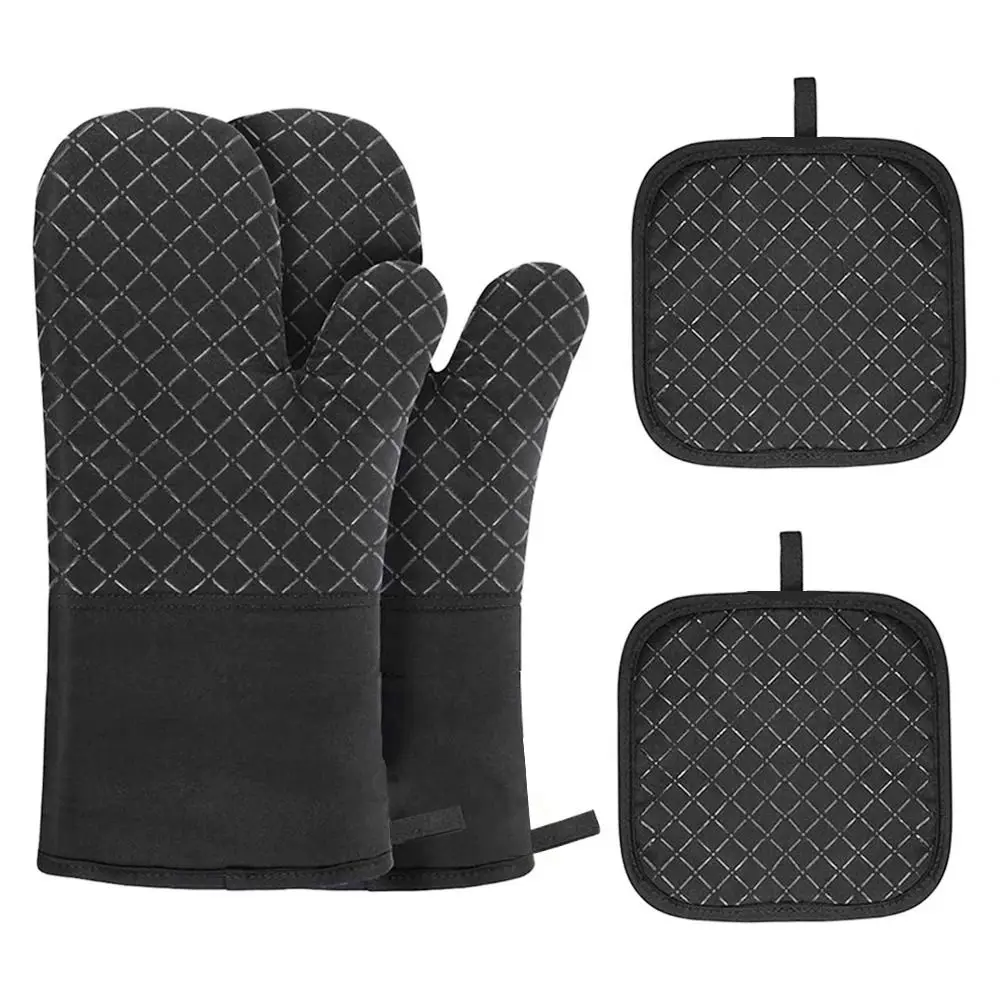 

Microwave Cotton Baking Gloves Anti-Scalding Heat Resistant Oven Mitts Bakeware Non-Slip Insulation Gloves