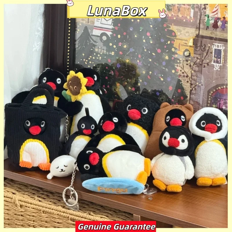 Оригинальная серия плюшевых игрушек Pingu Mini Meme: милые плюшевые куклы-пингвины-эмодзи в закрытых коробках, официальные плюшевые брелоки и подвески для сумок, коллекционный подарок