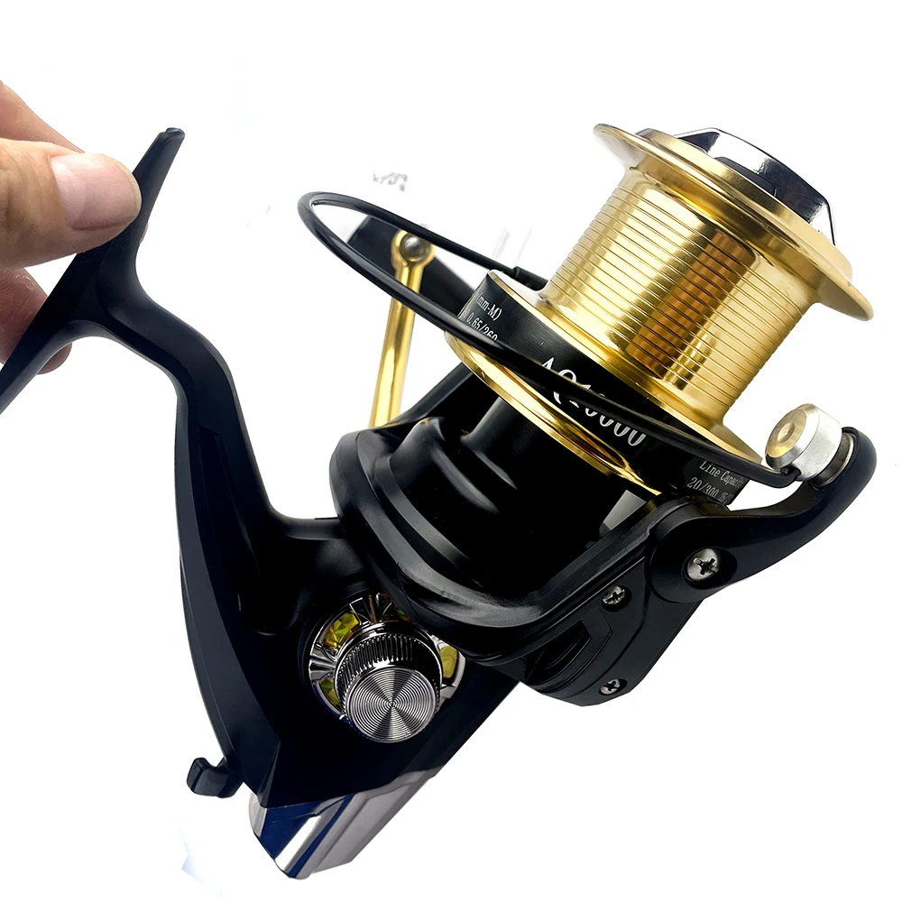 

GHOTDA Fishing Spinning Reel 8000 9000 10000 Metal Gear BIG Wire Cup Saltwater All for Tackle Sea Carp Rockfish Large Reel