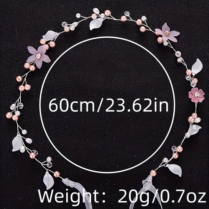 Crystal Leaf Headband Rhinestone Flower Headband Hair Vine Band Tiara For Women Bridal Wedding Hair Accessories Jewelry Headband image 6