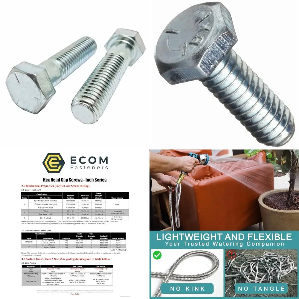 

Оцинкованные винты с шестигранной головкой класса 5, 3/8-16 x 3 дюйма, 100 шт., грубая резьба, частичная резьба, длина резьбы 1 дюйм