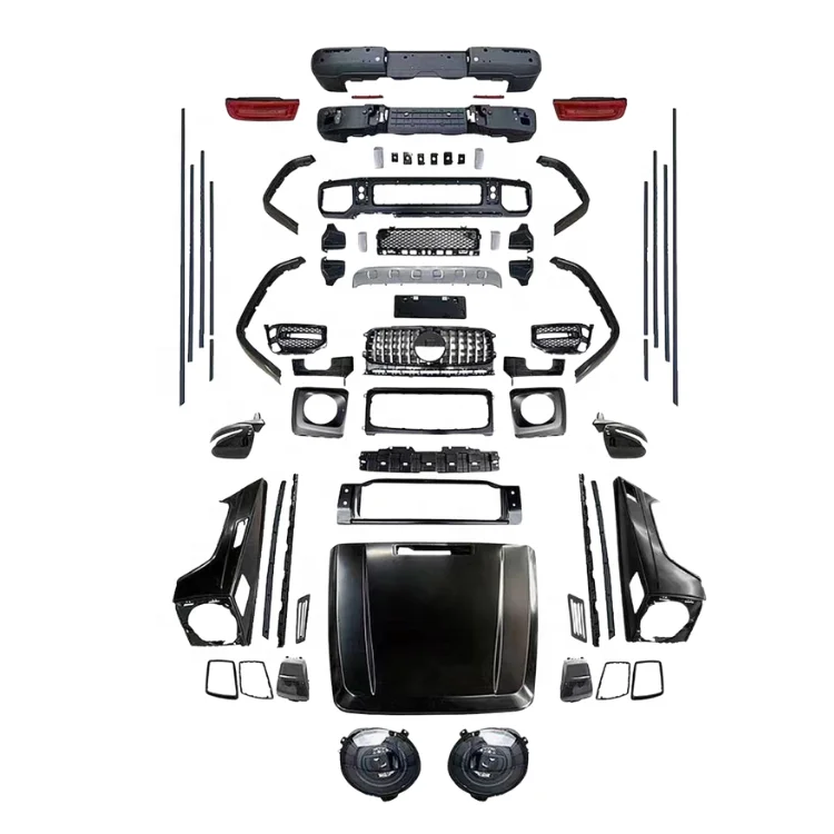 Wide Body Kit for  G-Class W463 Upgrade to W464 W465  G63 Engine Hood Grating Front Rear Bumpers Splash Guard