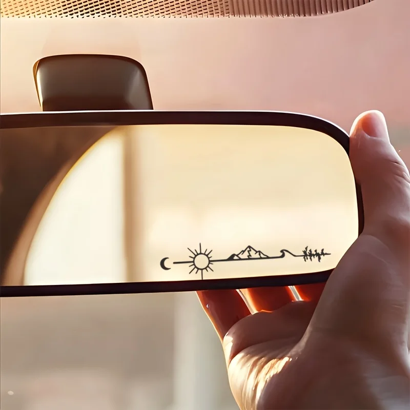 Wild Arrow Vinyl Decals With Mountain Sun Pattern Outdoor Stickers For Car Rearview Mirror Laptop Truck Auto Decor Accessories
