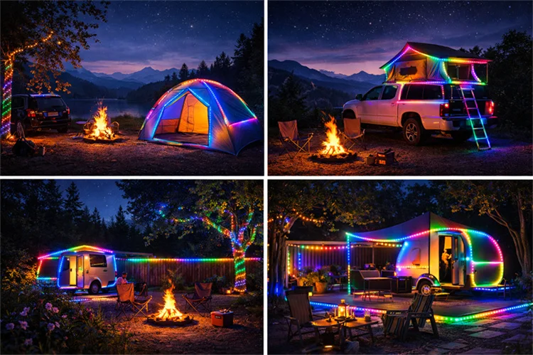 12V 4pin WS2815 Seed Pixel Outdoor LED String Lights Backup Data Wire Individually Addressable RGB Indoor Festivals Accessories