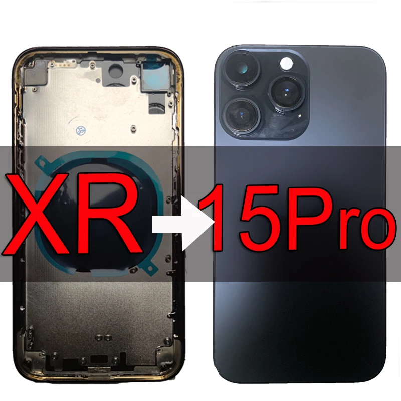 

Urock Slide Key housing For iPhone XR like 15 Pro Chassis XR Convert to 15Pro Backshell for Model A1984,A2105,A2106 with Gifts