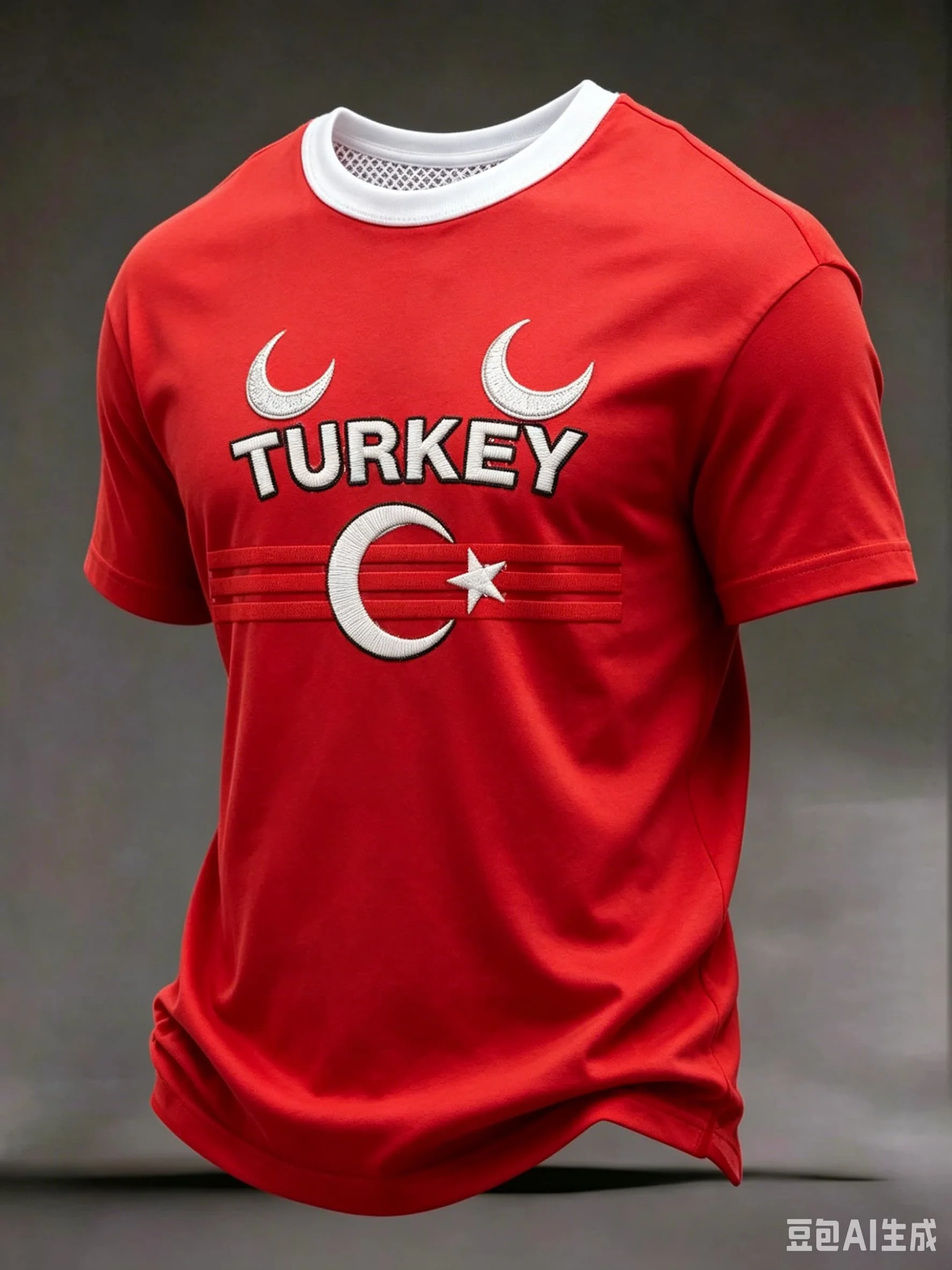 2026 Türkiye Football Jersey Black Vintage Print Silver Crescent Star TÜRKIYE Crew Neck Sports Fan Unisex Short Sleeve Tops
