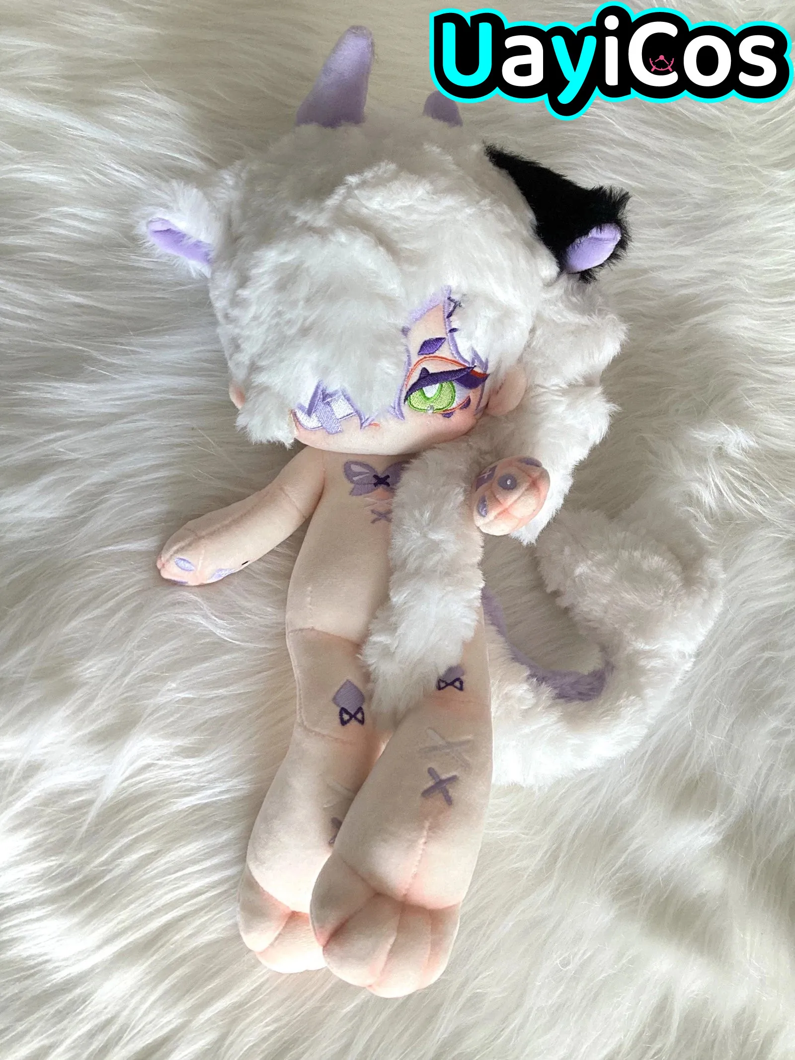 

Anime Jing Qian Monster Butterfly Knot Stuffed 30cm Long legs Cute Plushie Cotton Plush Pillow Doll Body Kawaii Toy For Kids Gif