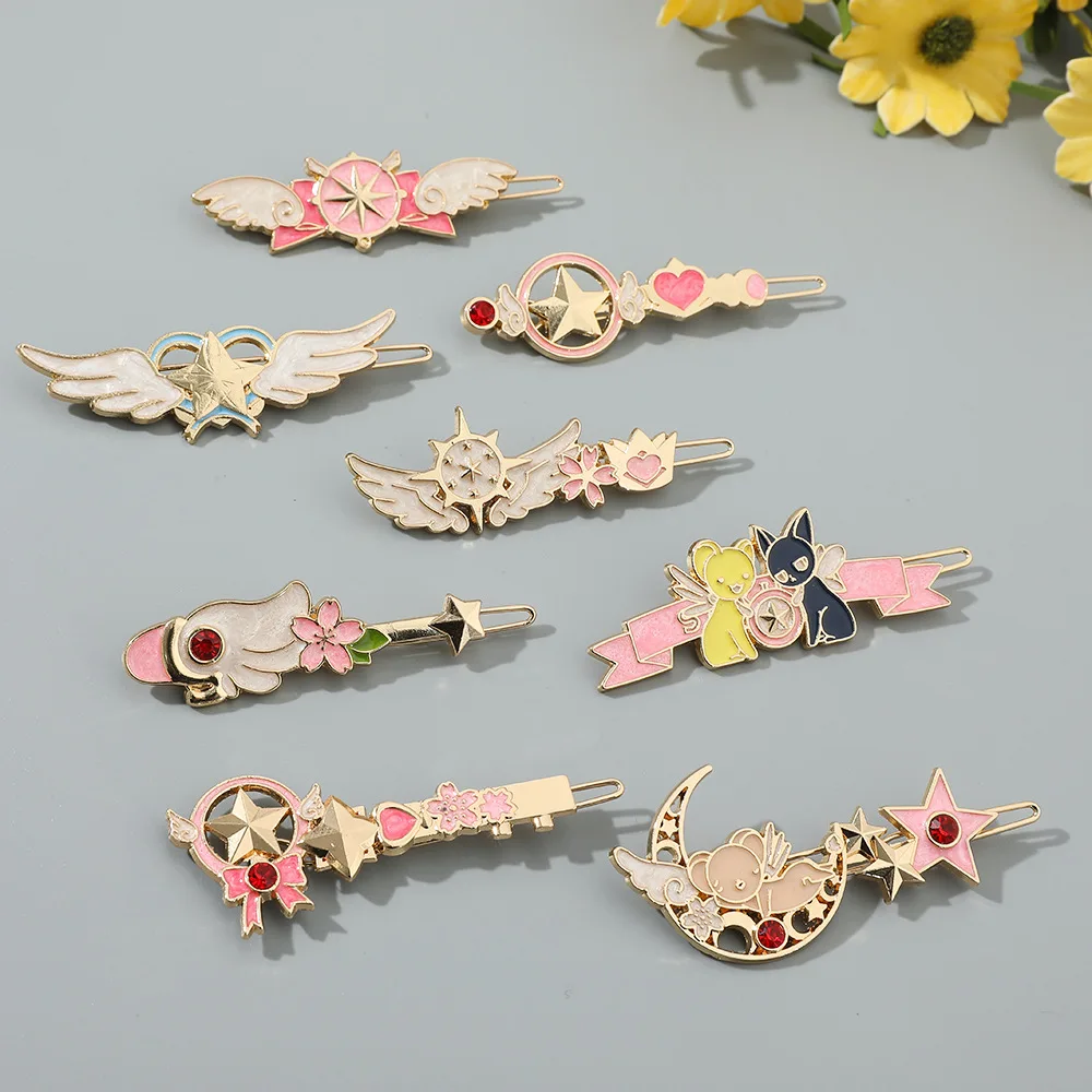 Cartoon Anime Card Captor Sakura cosplay lega tornante Cartoon Cute game hairpin accessori per capelli