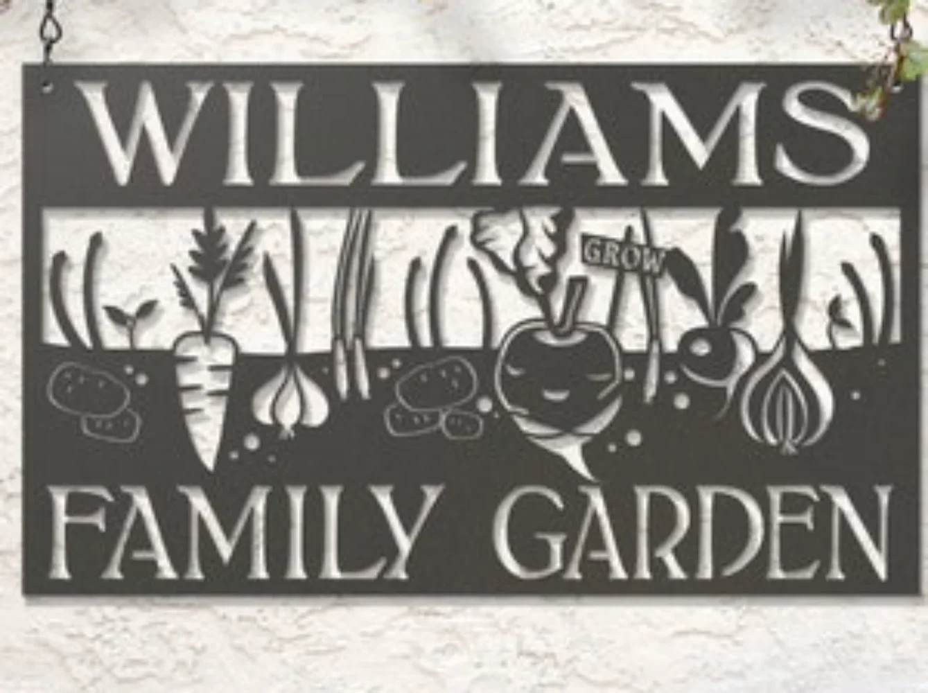 Custom Hanging Vegetable Garden Sign Unique Decor Outdoor Nature Growth Freshness Harvest Memory Charm Inspiration