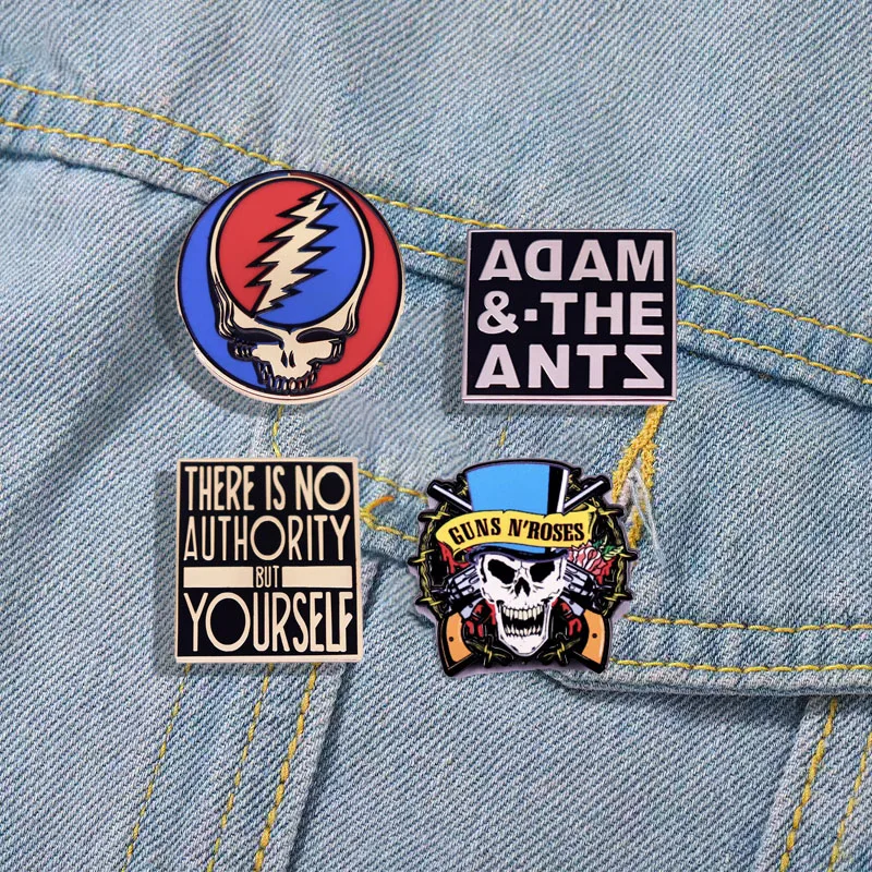2024 New Rock Band Enamel Pin Music Album Logo Lyrics Brooch Punk Retro Badge Fashion Clothes Bag Accessories Gift