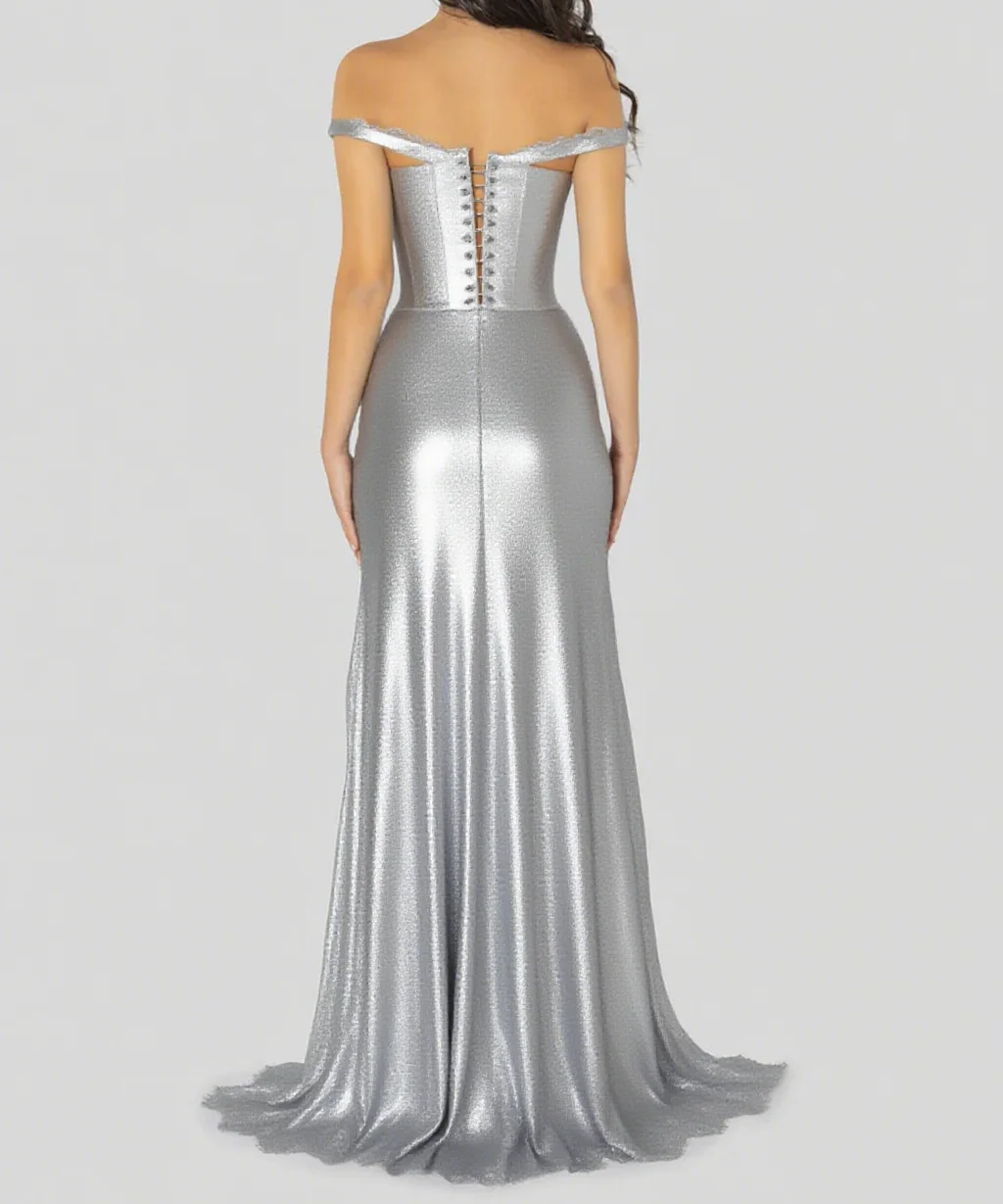 Luxuriöses Abendkleid, schulterfrei, Spitze, ärmellos, Abendkleid, individuell gestaltet