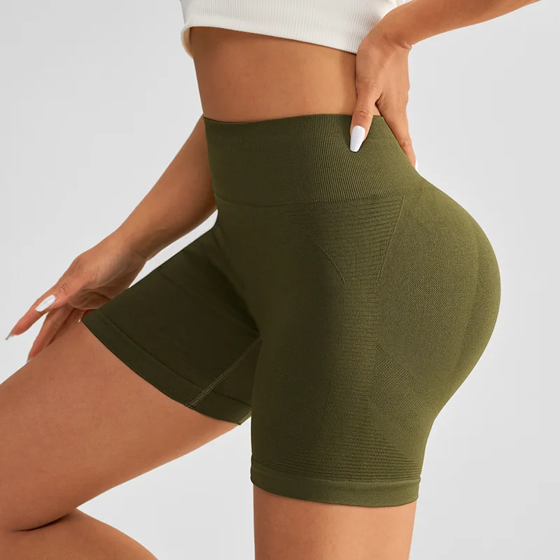 

Women Sports Biker Shorts Women Naked Feeling High Waist Yoga Shorts Push Up Fitness Leggings Tummy Control Yoga Slim Shorts