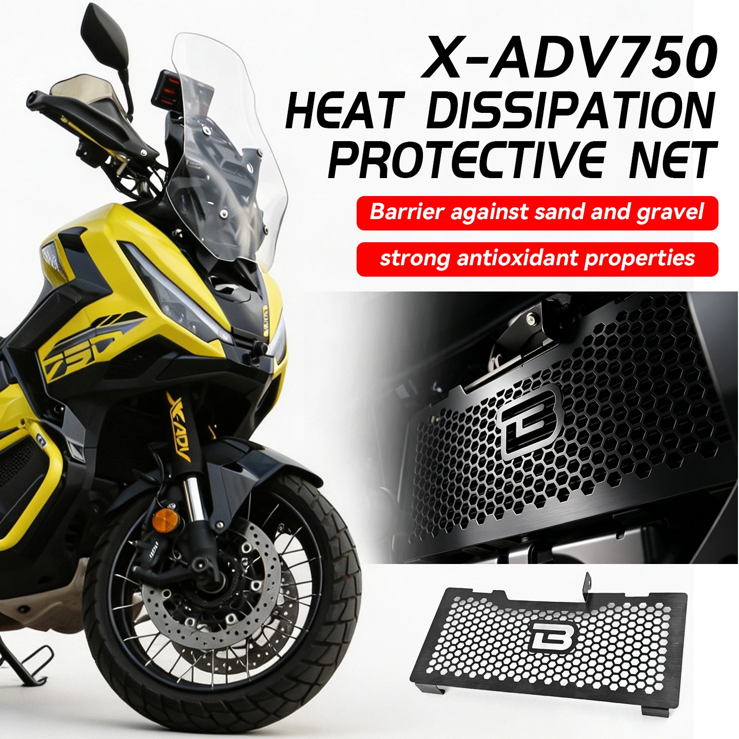 

Подходит для Honda X-ADV750 XADV750 2021-2025 годов, модифицированная защитная сетка для бака, защитная сетка для радиатора, аксессуары.